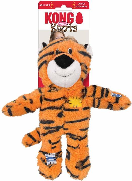 Produktbild KONG - Wild Knots Tiger Squeak Toy M/L (634.7376) (Plüschspielzeug Hund)