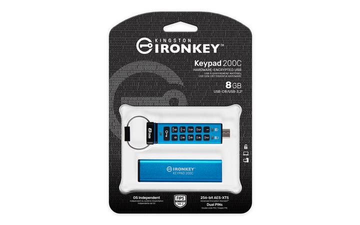 Actual product image Kingston IronKey Keypad 200C (8 GB, USB-C)
