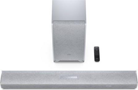 Actual product image Sharp Speakers HT-SBW53121(SL) Q 3.1.2 Dolby Atmos/ DTS:X Soundbar with Wireless Subwoofer, Silver | (360 W, 3.1 Channel)