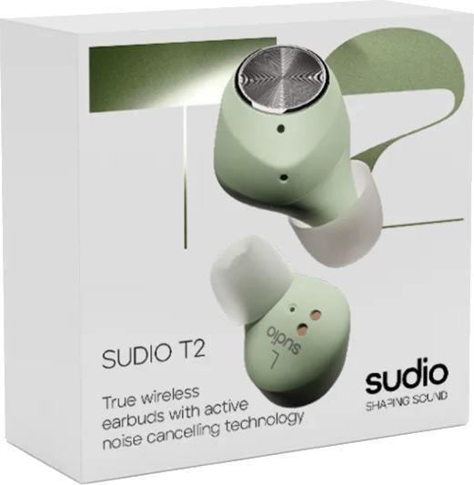 Actual product image Sudio T2 Headset Wired In-ear Calls/Music USB Type-C Bluetooth Green (ANC, 7.50 h, Cable)