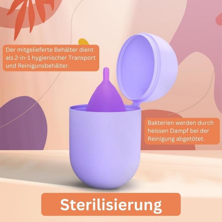 Produktbild Femora Menstruationstasse + Sterilisator Periodenbecher Menstasse (XS)