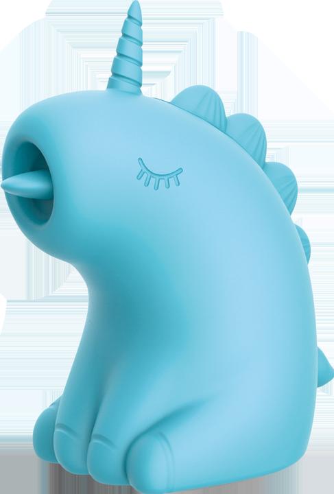 Actual product image Engily Ross Snowflake Unicorn - Massagegerät mit Leckzunge - Blau