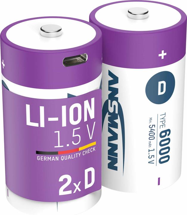 Ansmann Premium Rechargeable (2 Stk., D, 6000 mAh)