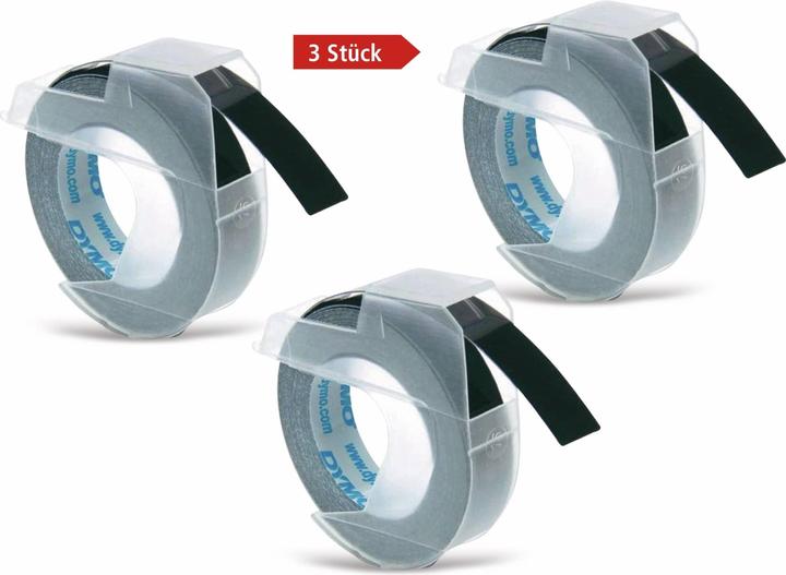 Actual product image Dymo Embossing tape 3D (0.90 cm, Black)