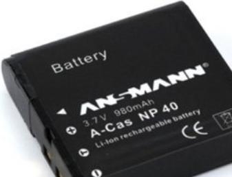 Actual product image Ansmann Casio NP-40 Battery (Camera battery)