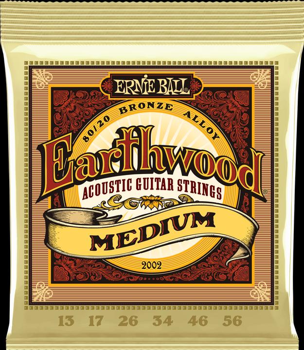 Actual product image Ernie Ball Earthwood Medium Bronze (.013-.056) (6 x, Guitar, 0.06")