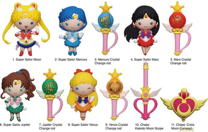 Monogram Int. Sailor Moon 3D PVC-Taschenanhänger Series 7 Display (24)