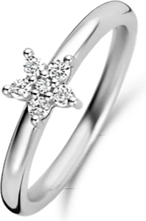 Ti Sento Milano Ring Stern mit Zirkonia 12186ZI (56, 925 Silber)