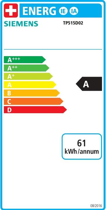 Energy Label Siemens EQ500 classic Daylight TP515D02