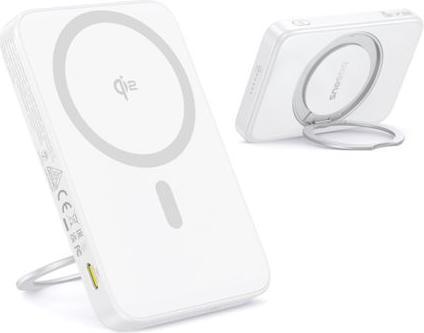 Actual product image Baseus magnetic powerbank with stand PicoGo Qi2 5000mAh 20W (5000 mAh, 20 W)