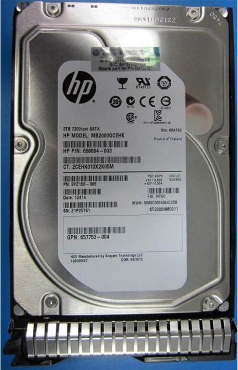 Image du produit HPE HDD 2TB 7.2K SATA 3.5 (2 To, 3.5")