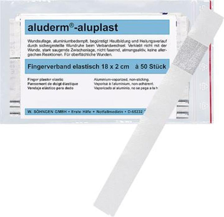 Söhngen aluderm aluplast Fingerverband elastisch 18x2cm, 50 Stk., einzeln (50 x)
