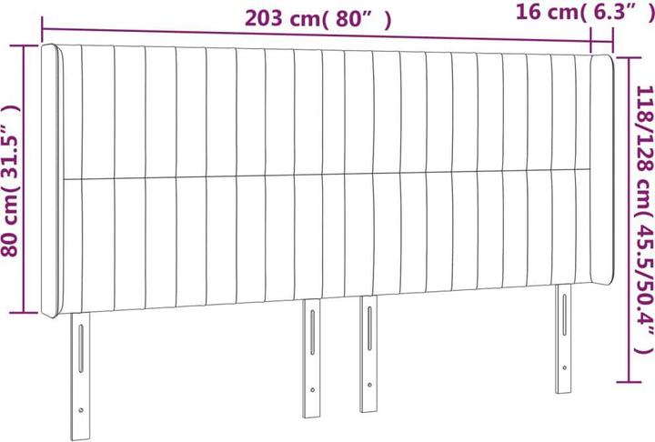 Immagine prodotto VidaXL Aneska (203 x 16 x 128 cm)