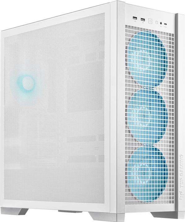 Actual product image ASUS TUF Gaming GT302 TG ARGB White (mATX, Mini-ITX, ATX)