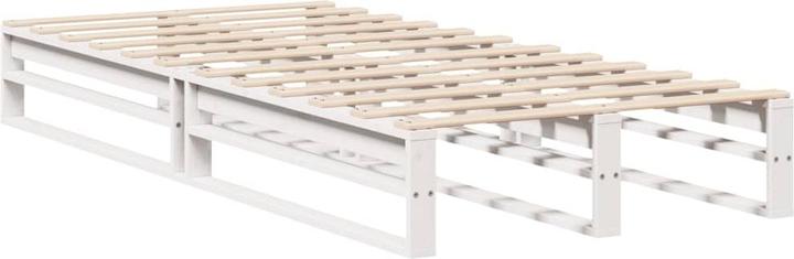 Produktbild VidaXL Massivholzbett Holzbett Bett Palettenbett mit Kopfteil 120x190cm Kiefer (120 x 190 cm)