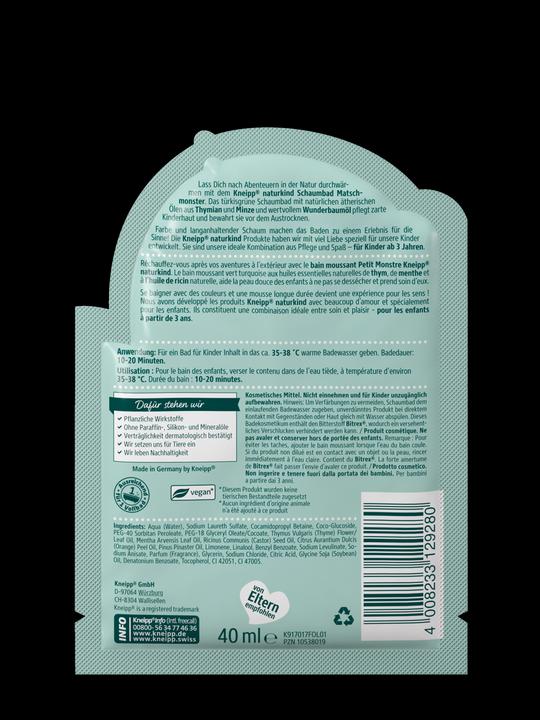 Produktbild Kneipp Naturkind Bad Schlammmonster (40 ml, Schaumbad)