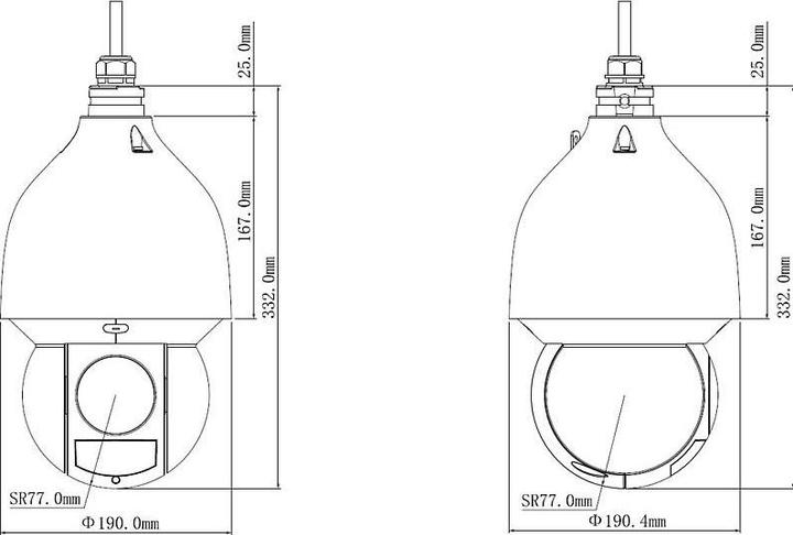 Actual product image Dahua SD5A232GB-HNR IP camera 1080p T/N IR PoE+ (1920 x 1080 Pixels)