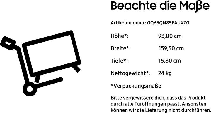 Produktbild Samsung GQ-65QN85F 65" Neo QLED 4K Vision AI (null cm (null Zoll)) (65", NeoQLED, 4K, 2025)