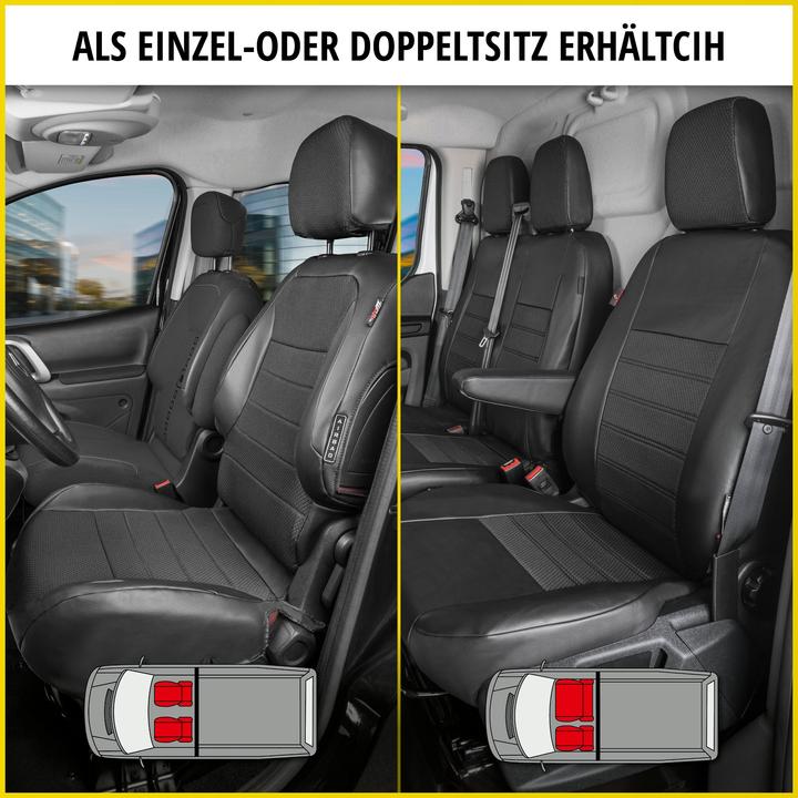 Immagine prodotto Walser Coprisedili auto premium per Opel Vivaro C 03/2019-oggi, 2 coprisedili singoli anteriori