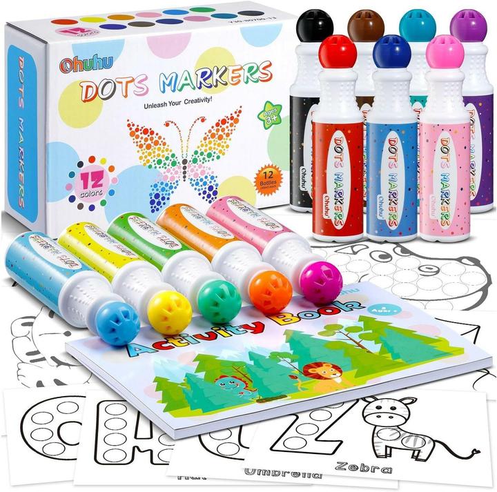 Produktbild Ohuhu Dot Marker (Mehrfarbig, 12 x)