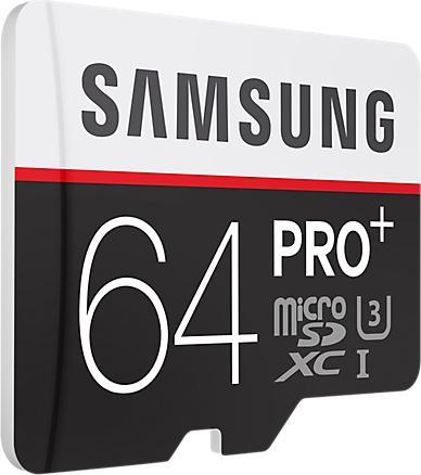 Actual product image Samsung Pro Plus microSDXC (64 GB, microSDXC, U3, UHS-I)
