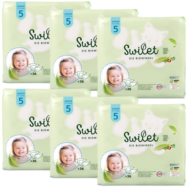 Image du produit Swilet La couche bio (Taille 5, Pack mensuel, 216 pièce(s))