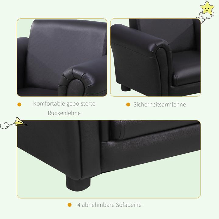 Actual product image Homcom Children's armchair with footstool (Child armchair)