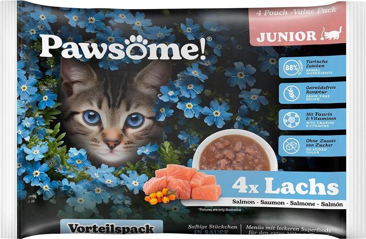 Actual product image Pawsome Junior (Junior, Puppy + kitten, 4 pcs., 340 g)