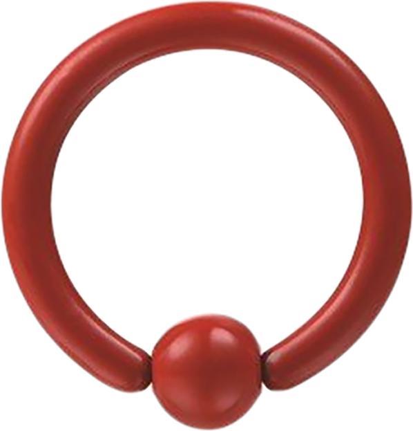 Star Piercing Ball Closure Ring Fire Red (ohne Messing, Chirurgenstahl 316L)