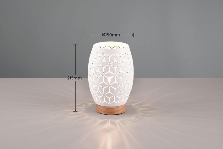 Image du produit Reality Bidar lampe de table E27 ⌀15cm blanc mat (E27)