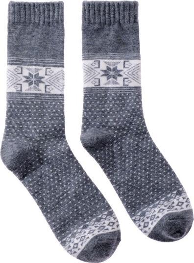 Snazzy Santa Weihnachtssocken Schneeflocke mit Wolle grau 36-40 von (36 - 40)