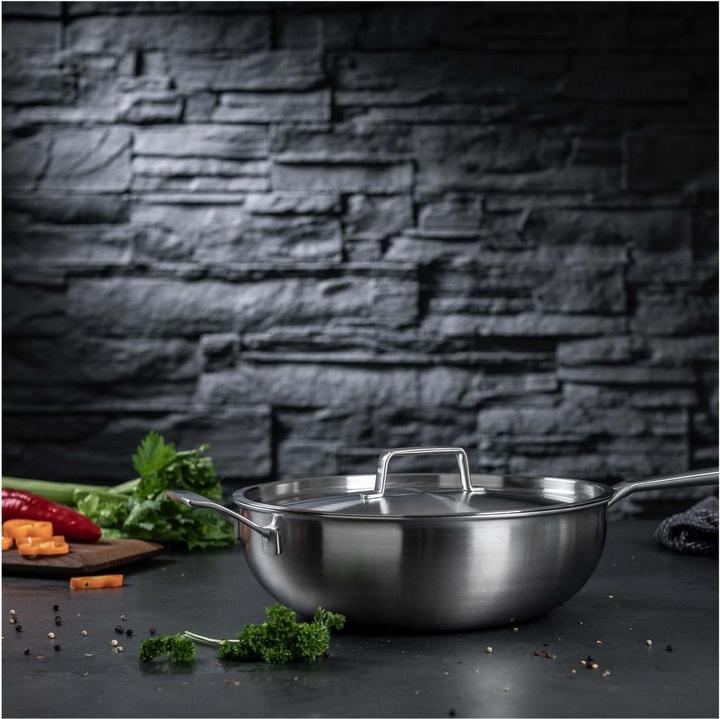 Productafbeelding Kuhn Rikon CULINARY FIVEPLY Wok sans revêtement Ø 28 cm (28 cm, Wokpan, Aluminium, Roestvrij staal)