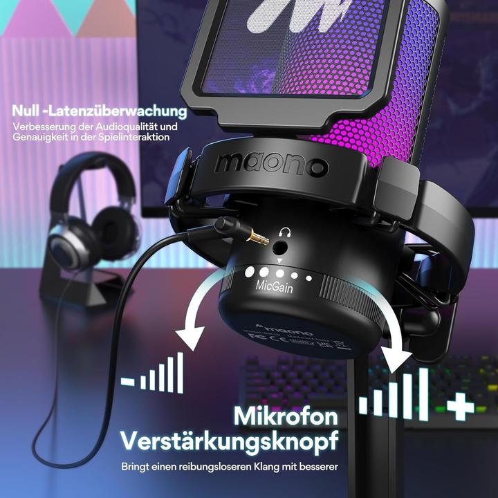 Actual product image Maono DGM20 USB microphone