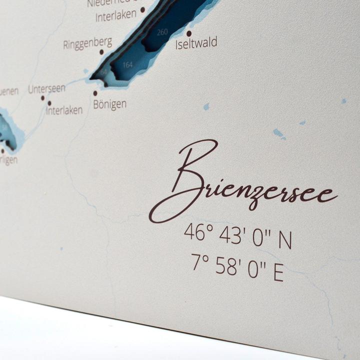 Produktbild Enjoy The Wood Thunersee / Brienzersee - Seekarte aus Holz (30 x 45 cm)