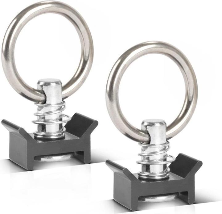 Produktbild Stahlwerk Zurrschienen 2er Set mit Zurrösen 30 cm Aluminium Airlineschiene