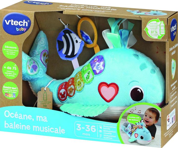 Image du produit VTech Océane, ma baleine musicale (bouteilles plastiques recyclées) (15 cm)