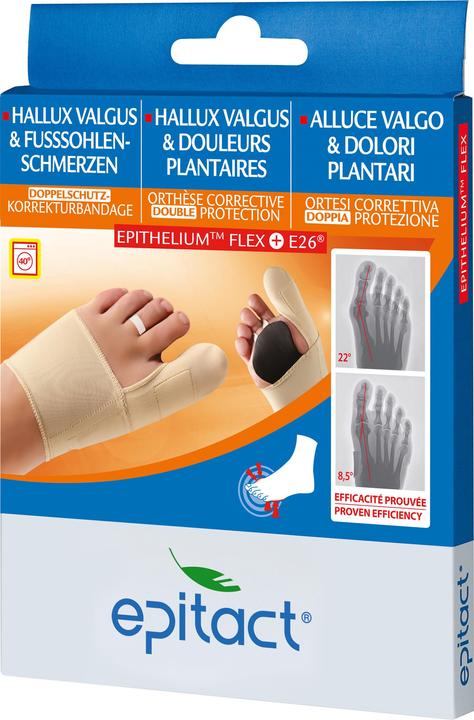 Epitact Doppelschutz Korrekturschiene Hallux Valgus & Fusssohlenschmerzen Gr. S rechts (S)