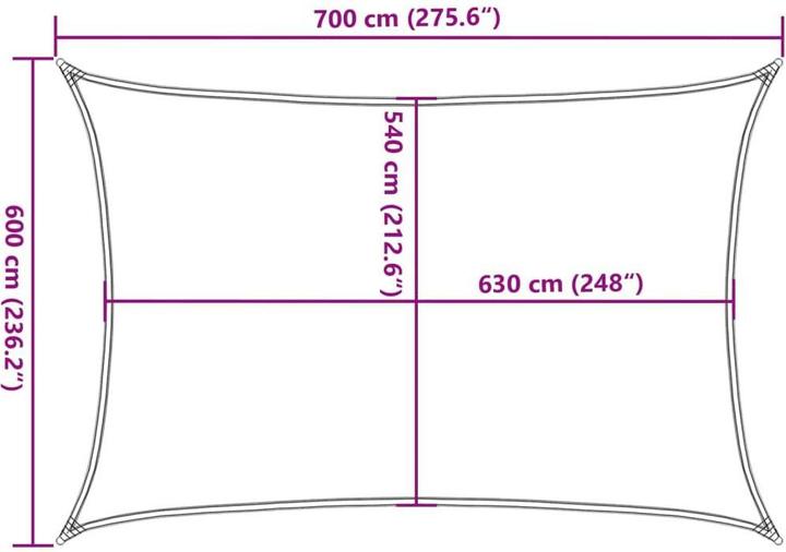Image du produit VidaXL Sonnensegel (600 x 700 cm)