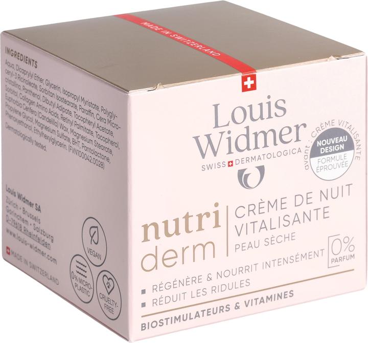 Immagine prodotto Widmer Louis Nutriderm Nachtcreme Vitalisante ohne Parfum 50 ml (50 ml, Crema notte)