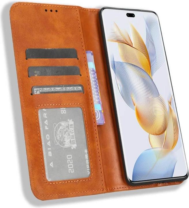 Image du produit Cover-Discount Honor 90 - Housse Stand Flip Case marron (Honor 90)