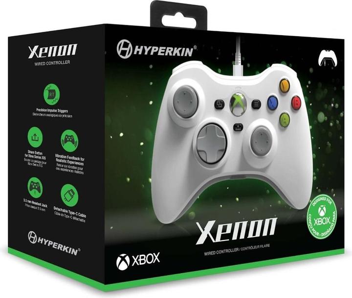 Actual product image Hyperkin XB Controller Xenon Wired white (PC, Xbox One S, Xbox Series X)