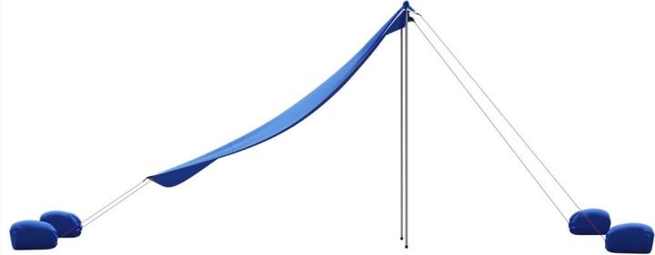 Image du produit VidaXL Tente d'ombrage de plage avec sacs de sable 214 x 236 cm (Tente de plage, 0.18 kg, 4 personnes)