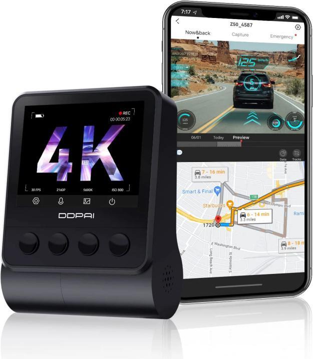 Image du produit DDpai Z50 Gps double (Récepteur GPS, WiFi, Batterie, 4K)