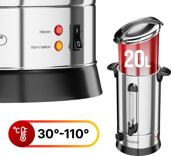 Image du produit Monzana Marmite pour vin chaud (20 l)