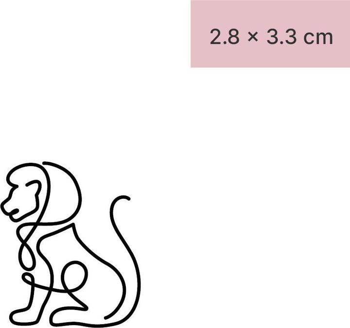 Actual product image minink Temporary tattoo - Abstract lion