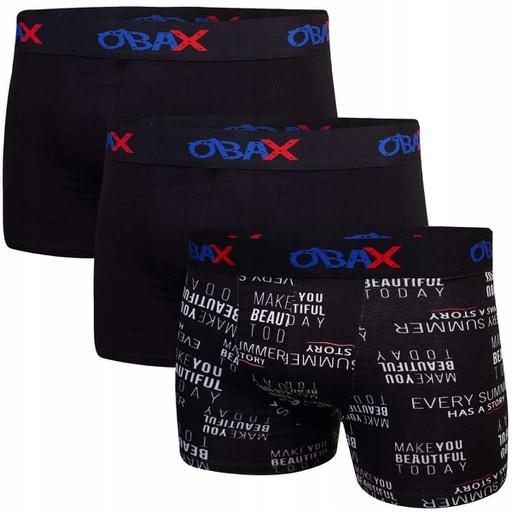 Immagine prodotto Obax Herren Boxershorts Unterwäsche 3P Schwarz L (L)