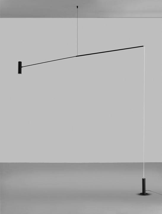 Produktbild Nova Luce VOICE LED Stehlampe Schwarz 12W Warmweiss 192x12x20-250cm 9061429