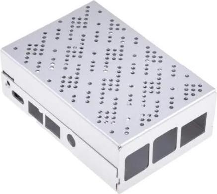 OKdo ZP-0095 - Aluminiumgehäuse in Grau zur Verwendung mit Raspberry Pi 4