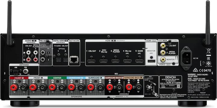 Image du produit Denon Avr-X1100w (7.2 canaux, FM, AM)