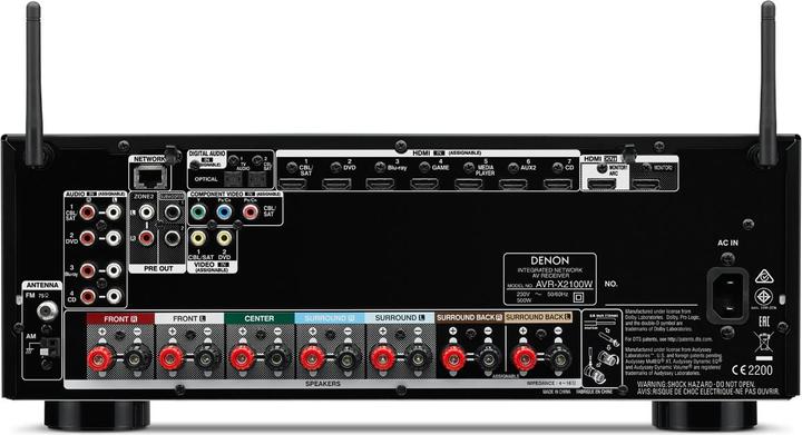 Image du produit Denon Avr-X2100w (7.2 canaux, AM, FM)